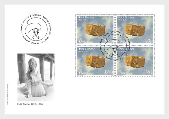 2026 PRE-ORDER 100 Jahre Heidi Bucher - Ersttagsbrief Viererblock
