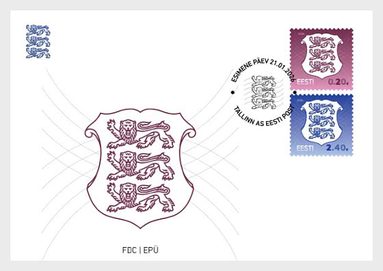 2026 Definitive Stamp - Coat of Arms €0.20 & €2.40 - First Day Cover