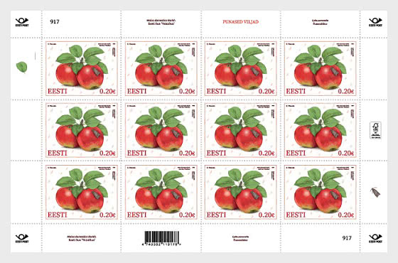 2026 爱沙尼亚苹果脉和苹果蠹蛾 - 小版张