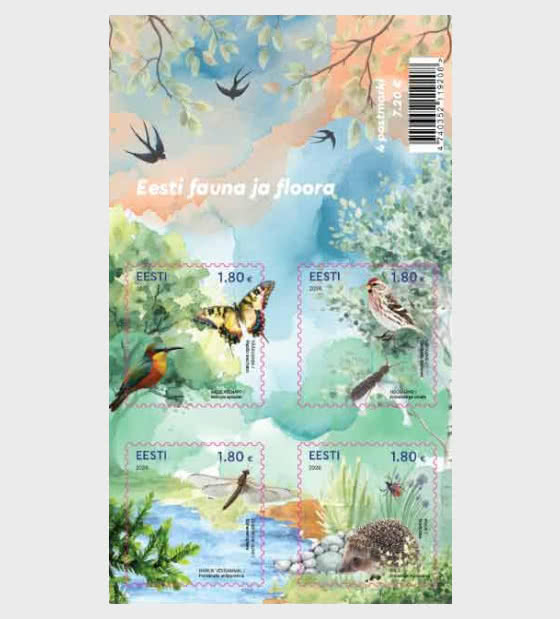 2026 爱沙尼亚动植物 - 小型张