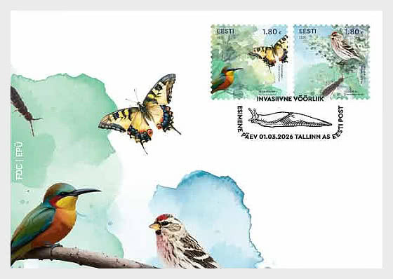 2026 爱沙尼亚动植物 - 首日封
