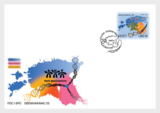 2026 Genetic Estonia - Biobank 25 - First Day Cover