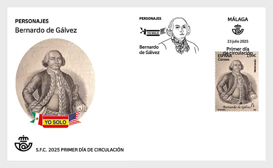 2025 Bernardo de Gálvez - Sobre de Primer Dia