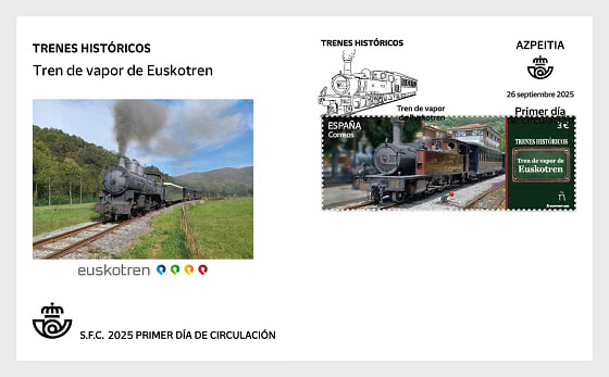 2025 Historische Züge - Euskotren Dampfzug - Ersttagbriefe