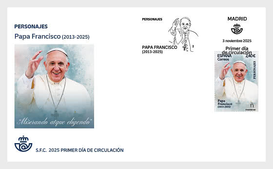 2025 Папа Франциско (2013-2025) - Конверт первого дня