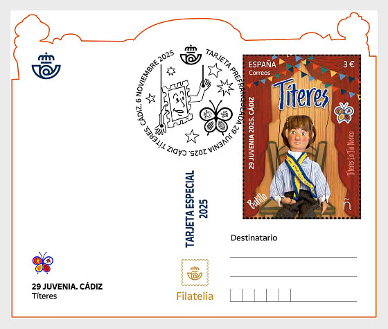 2025 29 Juvenia Cádiz, Marionnettes, Tante Narica Marionnettes, Batillo - Carte postale