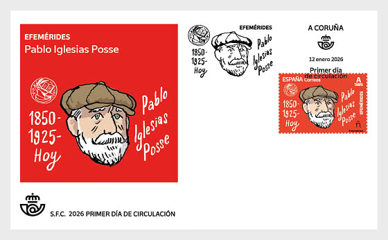 2026 活动 - Pablo Iglesias Posse - 首日封