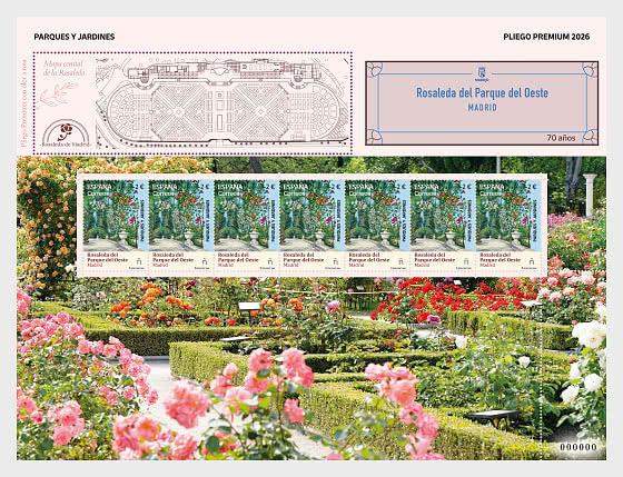 2026 Parks und Gärten – Rosengarten im Parque del Oeste, Madrid - Bogenserie