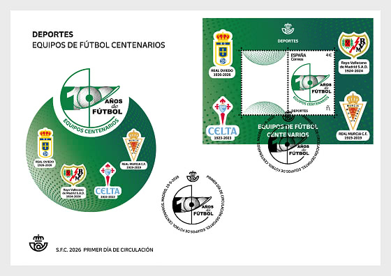 2026 Sport - Squadre di calcio del Centenario: Real Oviedo, Rayo Vallecano de Madrid, Celta, Real Murcia C.F. - FDC