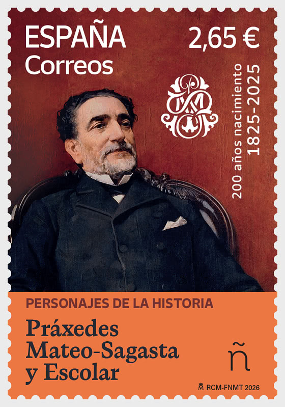 2026 Personnages historiques - Práxedes Mateo Sagasta Escolar - Séries