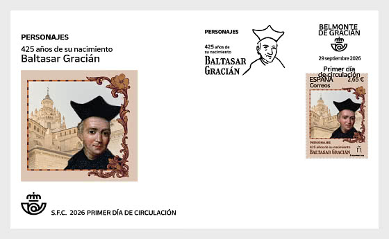 2026 Figures - Baltasar Gracian - First Day Cover