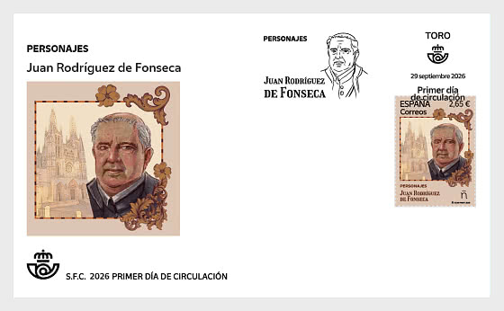 2026 Figuren - Baltasar Gracian und Juan Rodriguez de Fonseca - Ersttagbriefe