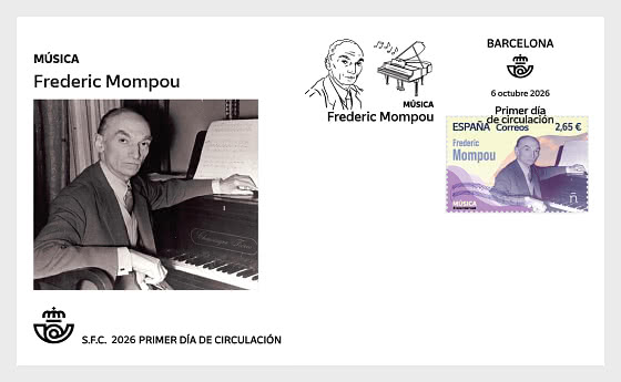 2026 Musik – Frederic Mompou - Ersttagbriefe
