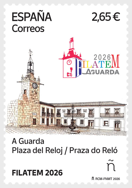 2026 Filatem, A Guarda – Uhrplatz/ Praza do Relo - Serie CTO