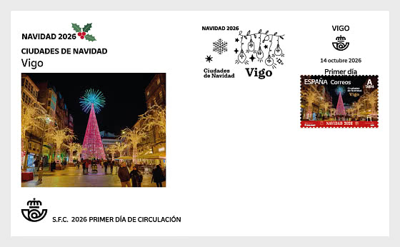 2026 Weihnachts-Städte - Vigo, Regionale Weihnachtskrippen-Szenen - Ersttagbriefe