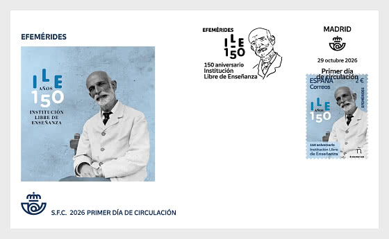 2026 150. Jahrestag der Institución Libre de Enseñanza - Ersttagbriefe