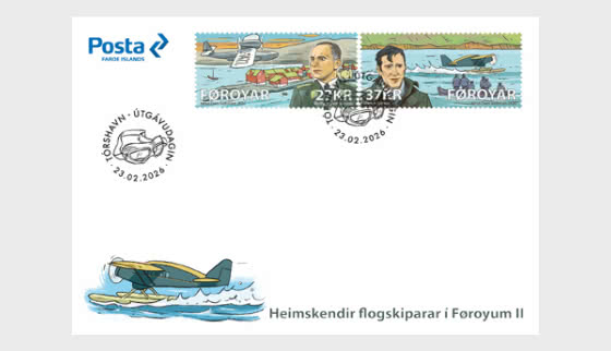 2026 Famous Pilots in the Faroe Islands - First Day Cover