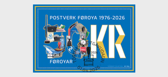 2026 Faroese Postal Service 50 Years - Miniature Sheet CTO