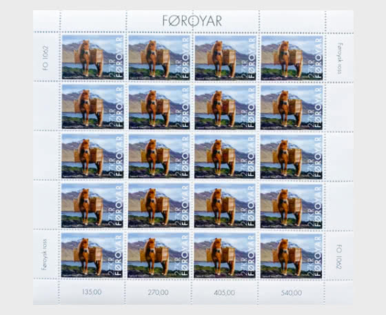 2026 Faroese Horse - 27.00kr - Full sheets