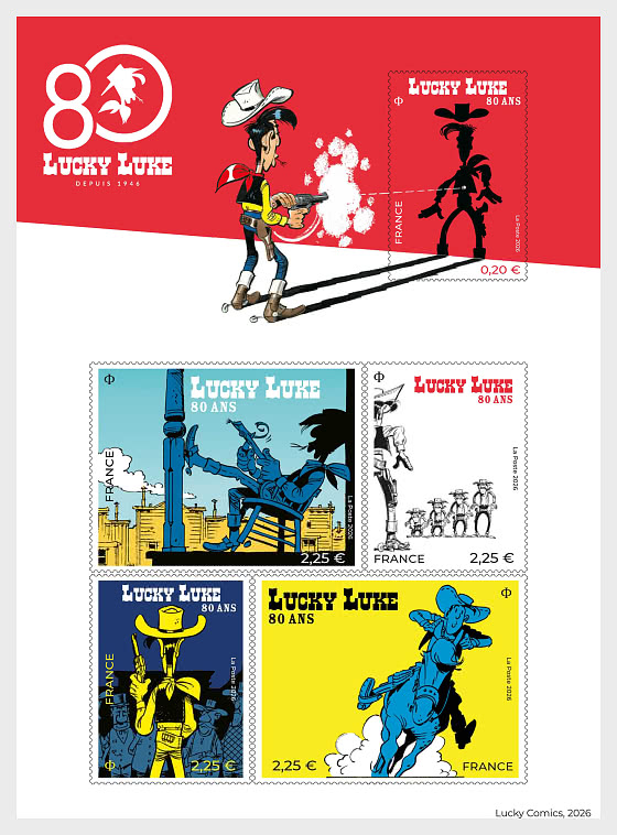 2026 Lucky Luke 80 Years - Miniature Sheet