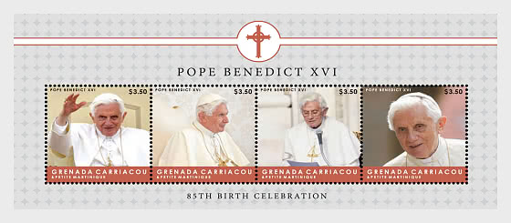 2012 Pope Benedict XVI 85th Birthday - Sheetlets