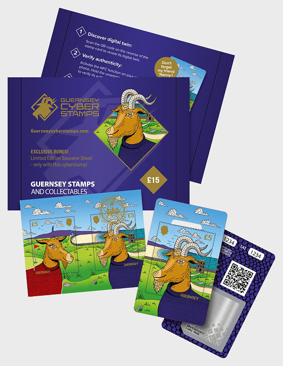 2025 Cibersello de Cabra Billy de Guernsey Dorada Real - Coleccionable