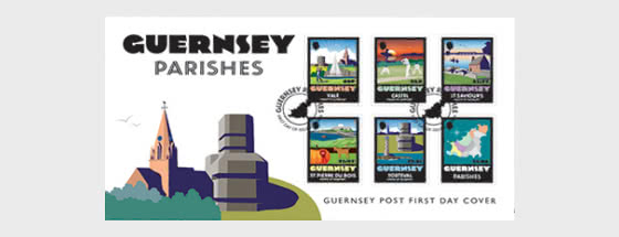 2026 PRE-ORDER Parroquias de Guernsey (Parte 1) - Sobre de Primer Dia