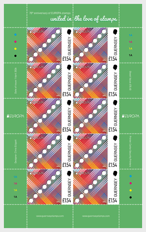 2026 Europa - 70th Anniversary - Europa £1.54 Sheet of 10 - Collectibles