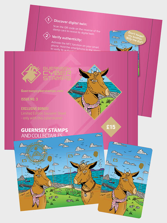 2026 Cyberstamp - Niños Cabra Royal Golden Guernsey - Coleccionable
