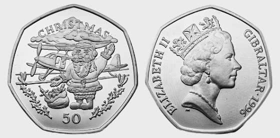 Christmas 1996 50p Coin - Single Coin