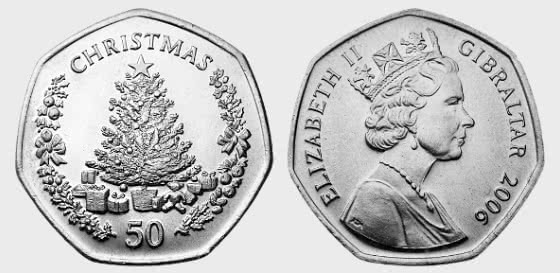 Christmas 2006 50p Coin - Single Coin