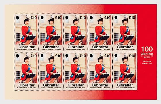 2026 PRE-ORDER Queen Elizabeth II - 100 Years - £10 Value - Sheetlets CTO