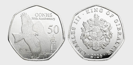2026 – 50e anniversaire de la GONHS pièce de 50p - Piece Uniques
