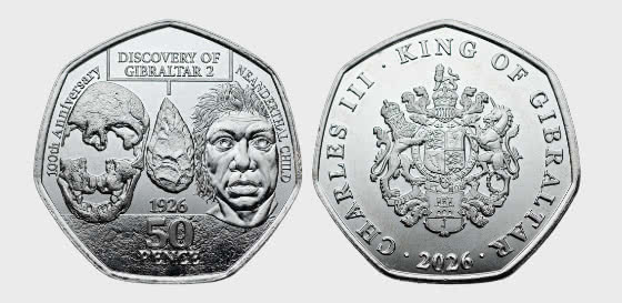2026 - 100th Anniversary of the Discovery of Gibraltar 2 50p Coin - Single Coin