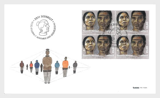 2025 Giornata Internazionale Degli Inuit - Giornata della Nuova Bandiera in Groenlandia - FDC bloco di 4