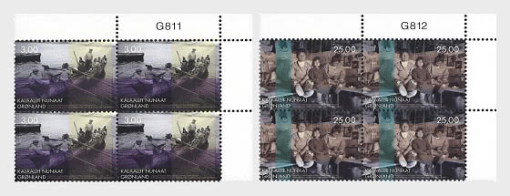 2026 Ethnographic Photographs from Greenland - Part II - Upper Marginal - Block of 4