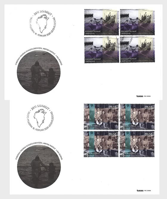 2026 Ethnographic Photographs from Greenland - Part II - First Day Cover block of 4