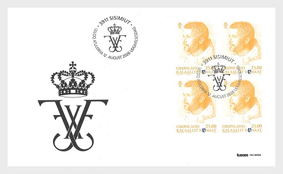 2026 Definitive Series - His Majesty the King’s Portrait - First Day Cover block of 4