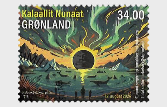 2026 Total Solar Eclipse Over Eastern Greenland - A Celestial Moment on Stamps - Set CTO