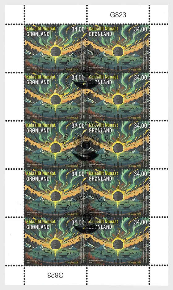 2026 Total Solar Eclipse Over Eastern Greenland - A Celestial Moment on Stamps - Sheetlets CTO
