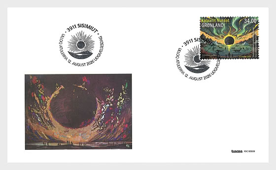 2026 Total Solar Eclipse Over Eastern Greenland - A Celestial Moment on Stamps - First Day Cover