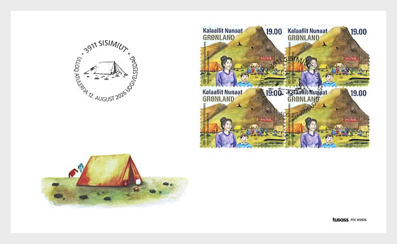 2026 An Aasivik Child Depicts the Cultural Phenomenon Aasivik - First Day Cover block of 4