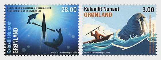 2026 The History and Use of the Kayak - New Series Depicting Greenlandic Cultural History - Set