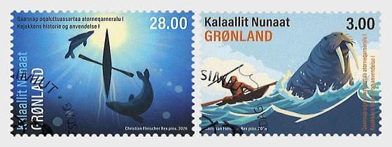 2026 The History and Use of the Kayak - New Series Depicting Greenlandic Cultural History - Set