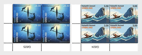 2026 The History and Use of the Kayak - New Series Depicting Greenlandic Cultural History - Lower Marginal - Block of 4