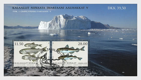 2022 Fish in Greenland V - Miniature Sheet CTO