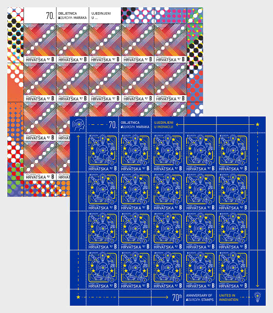 2026 EUROPA – Timbres Commémoratifs du 70e Anniversaire d'Europa (C) - Mini-feuilles