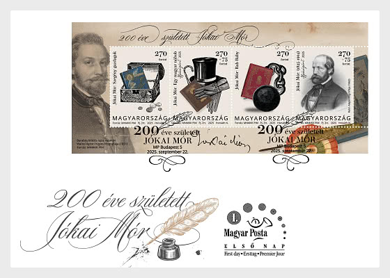 2025 For Youth - Mor Jokai Was Born 200 Years Ago - First Day Cover
