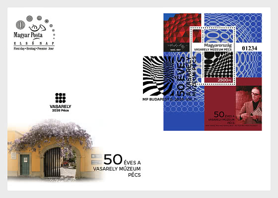 2026 50 Años del Museo Vasarely en Pécs - Sobre de Primer Dia