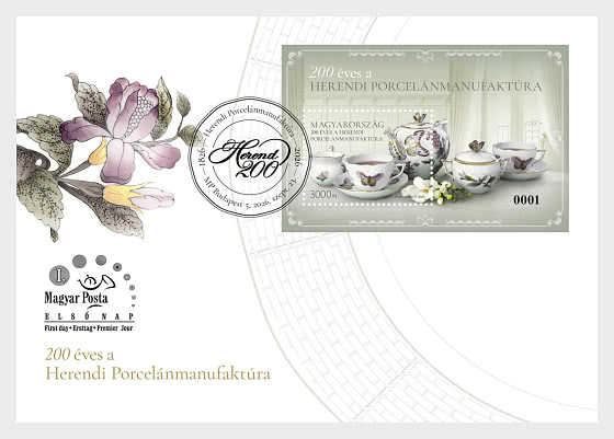 2026 200 Years of the Herend Porcelain Manufactory - First Day Cover